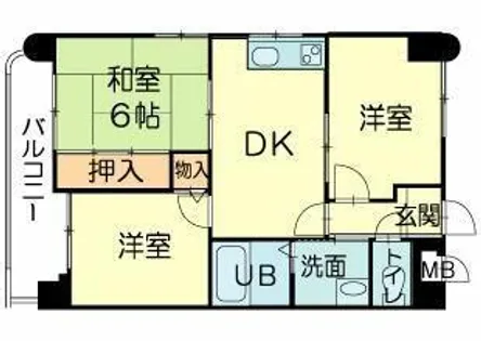 ロイヤルコーポ野田【401号室】の間取り
