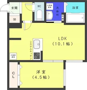 ブランシャール医大前【4階】の間取り