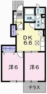 兵庫県姫路市広畑区才【アパート】の間取り