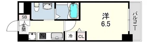 エステムコート神戸ハーバーランド前5アクア【2階】の間取り