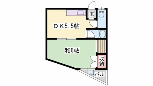 東口ハイツ【2階】の間取り