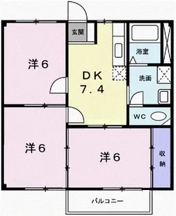 兵庫県姫路市広畑区才【アパート】の間取り