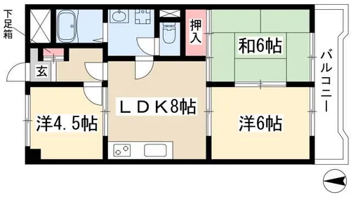 白砂ヒルズ【403号室】の間取り