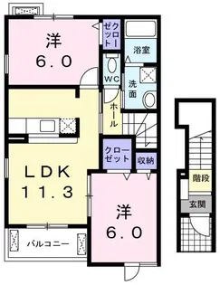 ミュートス【2階】の間取り