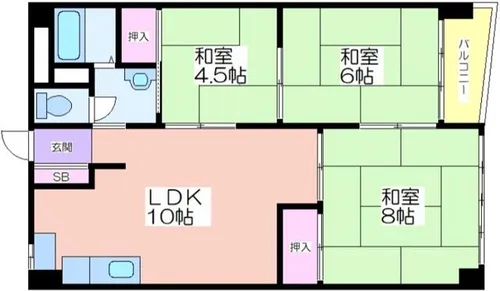 住之江コーポ【2階】の間取り