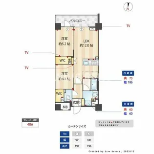 バウスステージ大濠【2階】の間取り