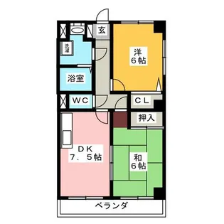 ココロ東海橋【3階】の間取り