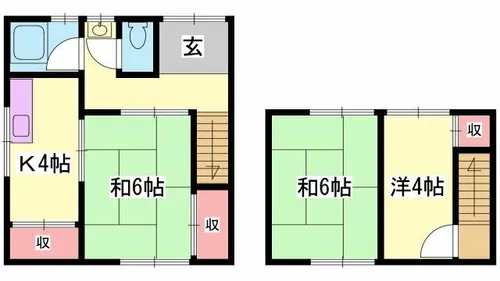 兵庫県姫路市飾磨区英賀西町1丁目【一戸建】の間取り