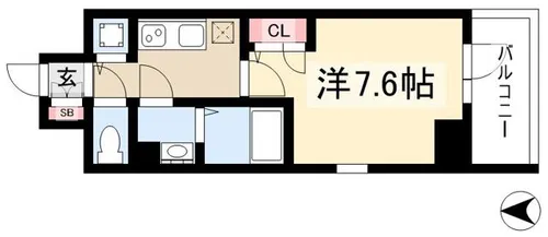 エスリード大須プレシア【0801号室】の間取り