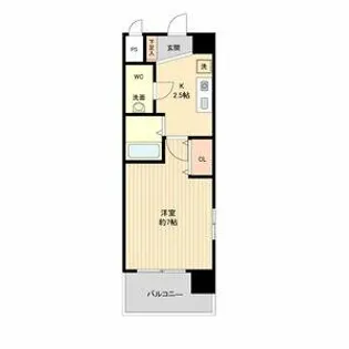 パークフラッツ金山【0422号室】の間取り