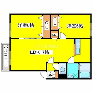 グラナード清田【102号室】の間取り