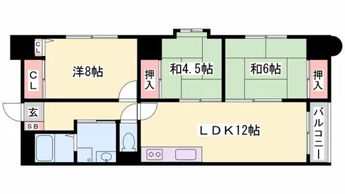 カサディフォーレ【401号室】の間取り