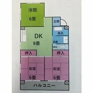 ララトップ本山 B棟【201号室】の間取り