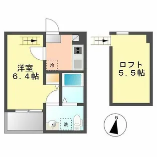スタートリビングS【201号室】の間取り