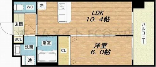 Dimus福島【6階】の間取り