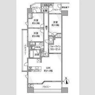 エムズシティ一宮フォレステージ【13階】の間取り