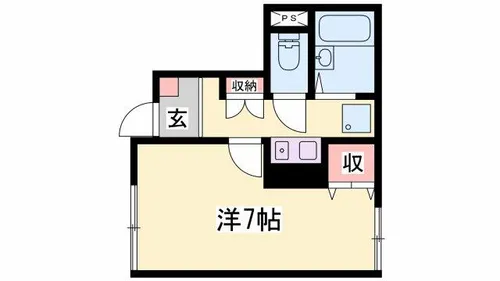 兵庫県姫路市網干区垣内西町【アパート】の間取り