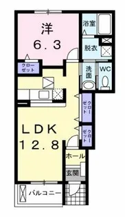 大阪府堺市中区福田【アパート】の間取り