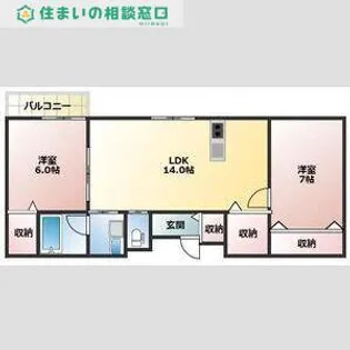 愛知県岡崎市矢作町字末広【アパート】の間取り