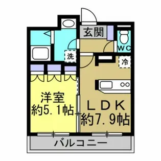 カネヒビル【403号室】の間取り