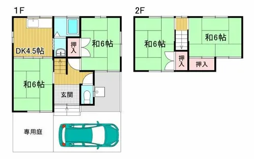兵庫県姫路市広畑区蒲田【一戸建】の間取り