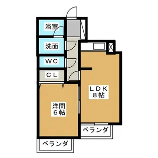 ラウムズ虹ヶ丘【1階】の間取り