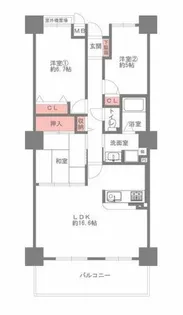 リバーカントリーガーデン京橋【35階】の間取り