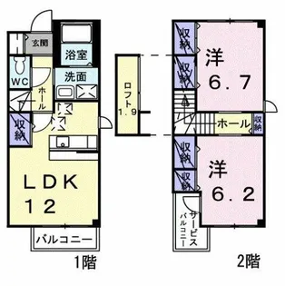 ヴァン ベール【1階】の間取り