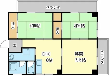 コーポラスエル【502号室】の間取り