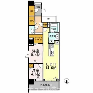 セントラルレジデンス【7階】の間取り