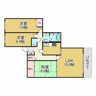 上ヶ原TWENTY EIGHT【4階】の間取り