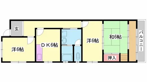 中川ビル【3F号室】の間取り