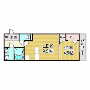 アーバンハイツ段上【1階】の間取り