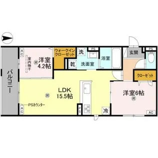 大阪府寝屋川市香里新町【アパート】の間取り
