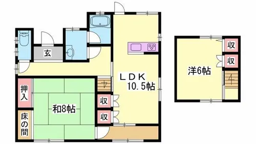 兵庫県姫路市新在家中の町【一戸建】の間取り