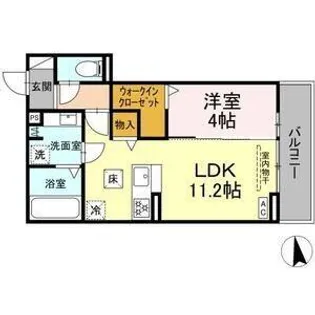ルヴィータ岩塚【2階】の間取り