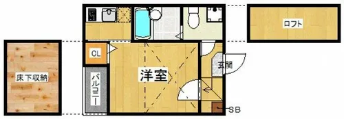 ベネフィスタウン六本松2【1階】の間取り