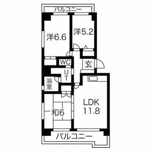 ブライトン・ビラ【3-D号室】の間取り