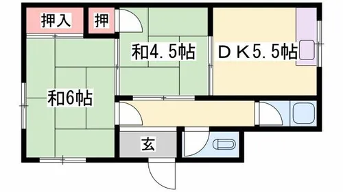 兵庫県姫路市飾磨区若宮町【一戸建】の間取り