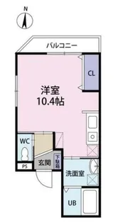 メゾンソレイユ稲荷【1階】の間取り