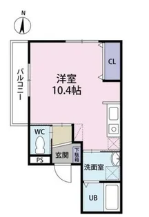 メゾンソレイユ稲荷【2階】の間取り