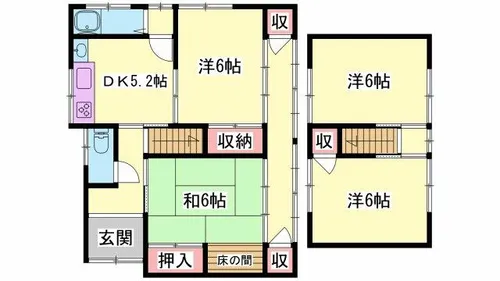 兵庫県姫路市飾磨区今在家2丁目【一戸建】の間取り