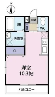 メゾンソレイユ稲荷【2階】の間取り