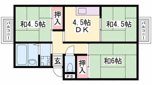 土井ハイツ【101号室】の間取り