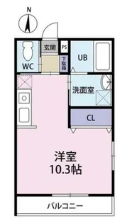 メゾンソレイユ稲荷【2階】の間取り