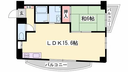 ル・マンド三宅【3階】の間取り