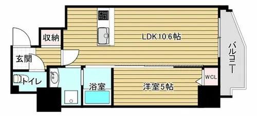 フェルザ福島【11階】の間取り