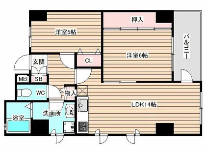 ロベリア弐番館【5階】の間取り