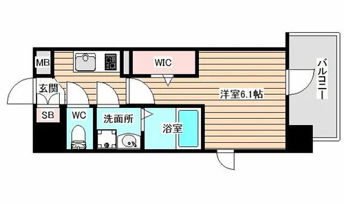 ワールドアイ梅田WEST【14階】の間取り