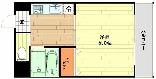 プレステージ堂島【4階】の間取り